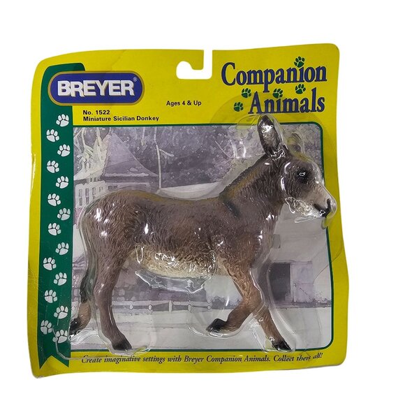 Breyer Miniature Sicilian Donkey Companion Animals #1522 In Original Packaging - Picture 1 of 11